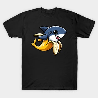 Banana Shark Adventure: Playful Fusion of Fruit and Fins T-Shirt